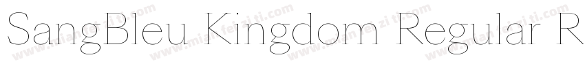 SangBleu Kingdom Regular Regular字体转换